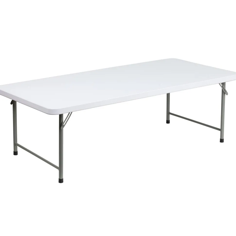 Paige 4.93-Foot Kid's Granite White Plastic Folding Table