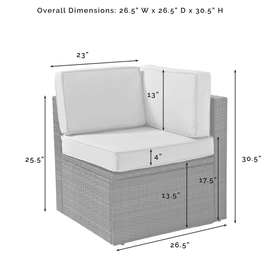 Palm Harbor Outdoor Wicker Corner Chair