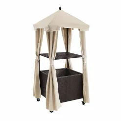 Palm Harbor Outdoor Wicker Towel Valet