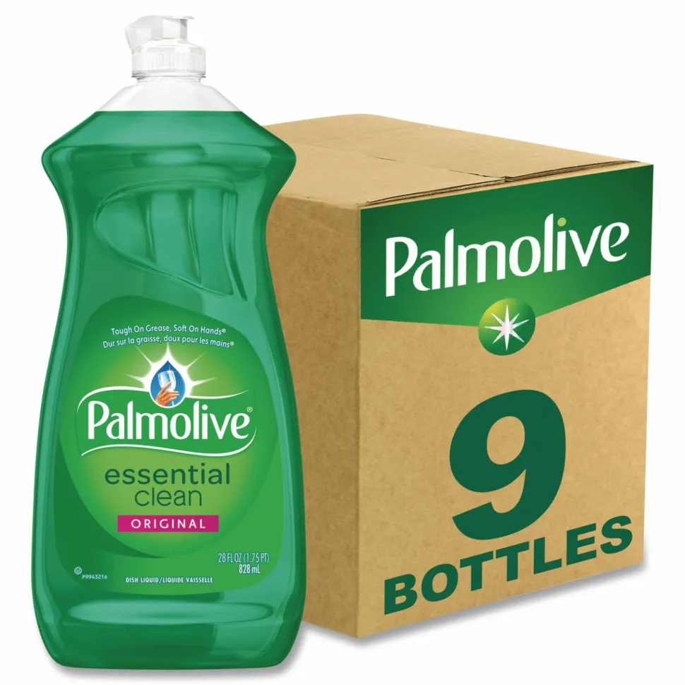 Palmolive Dish Soap Liquid, Fresh Scent, 28 oz Bottle, 9/Carton