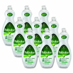 Palmolive Pure + Clear Dishwashing Liquid, Spring Fresh Scent, 32.5 oz Bottle, 9/Carton