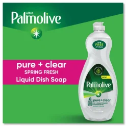 Palmolive Pure + Clear Dishwashing Liquid, Spring Fresh Scent, 32.5 oz Bottle, 9/Carton