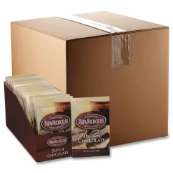 PapaNicholas Coffee Premium Dutch Chocolate Hot Cocoa, 1.25 Oz, Pack Of 24