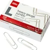 Paper Clips, 500 Total, Jumbo, Silver, 100 Per Box, Pack Of 5 Boxes