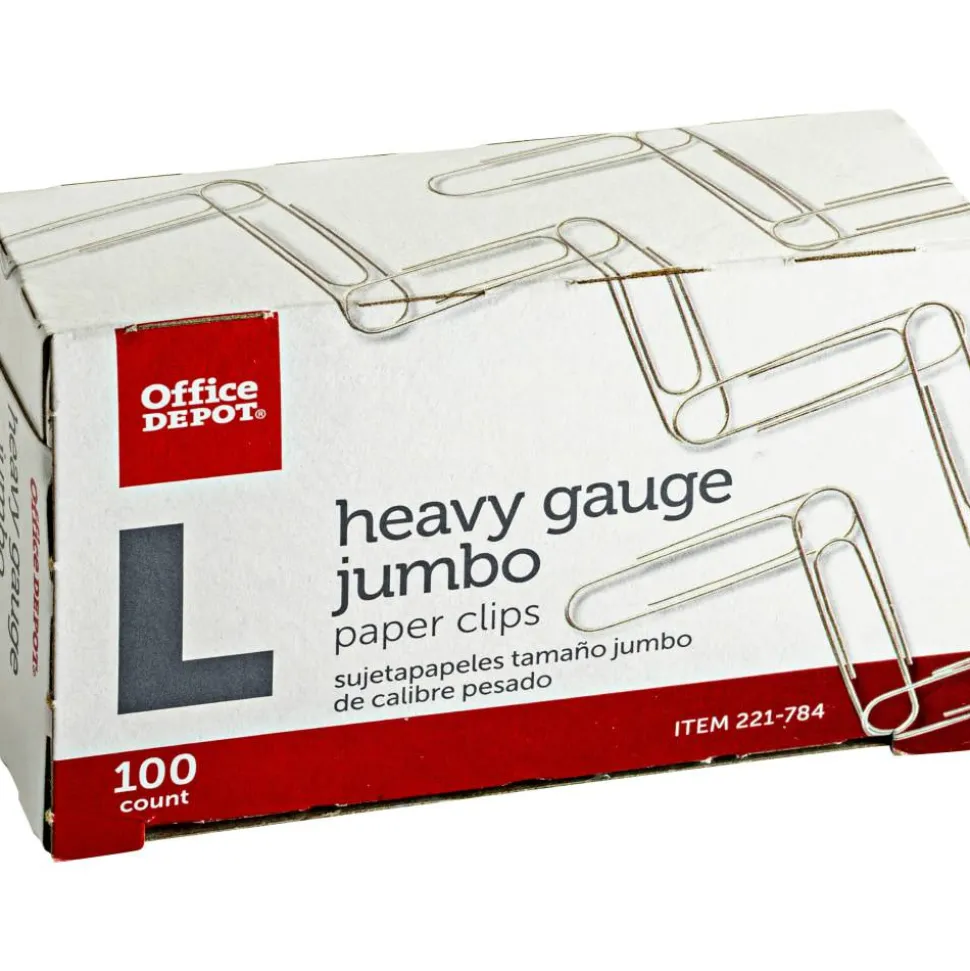 Paper Clips, 500 Total, Jumbo, Silver, 100 Per Box, Pack Of 5 Boxes