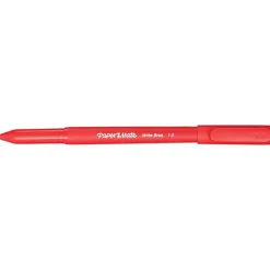 Paper Mate Ballpoint Stick Pens, Medium Point, 1.0 mm, Red Barrel, Red Ink, Pack Of 12