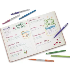Paper Mate Flair Porous-Point Pens, Medium Point, 0.7 mm, Assorted Ink Colors, Pack Of 4 Pens