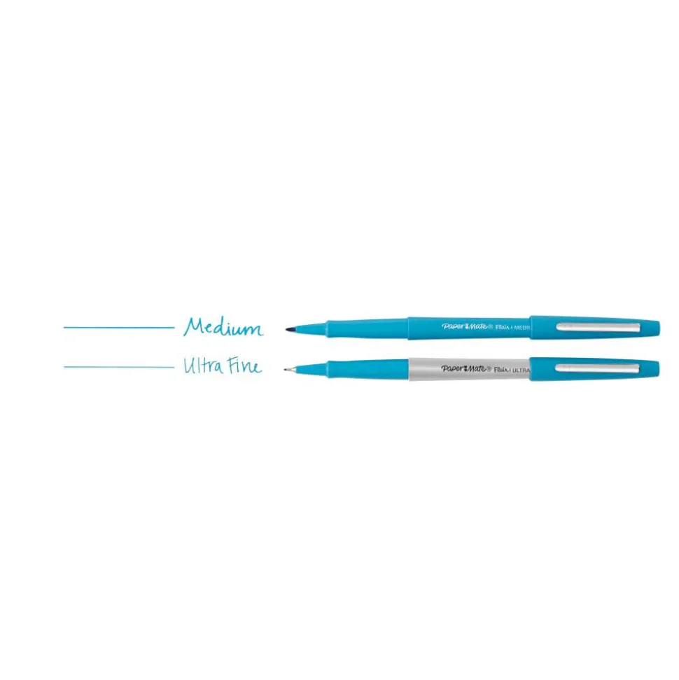 Paper Mate Flair Porous-Point Pens, Medium Point, 0.7 mm, Assorted Ink Colors, Pack Of 4 Pens
