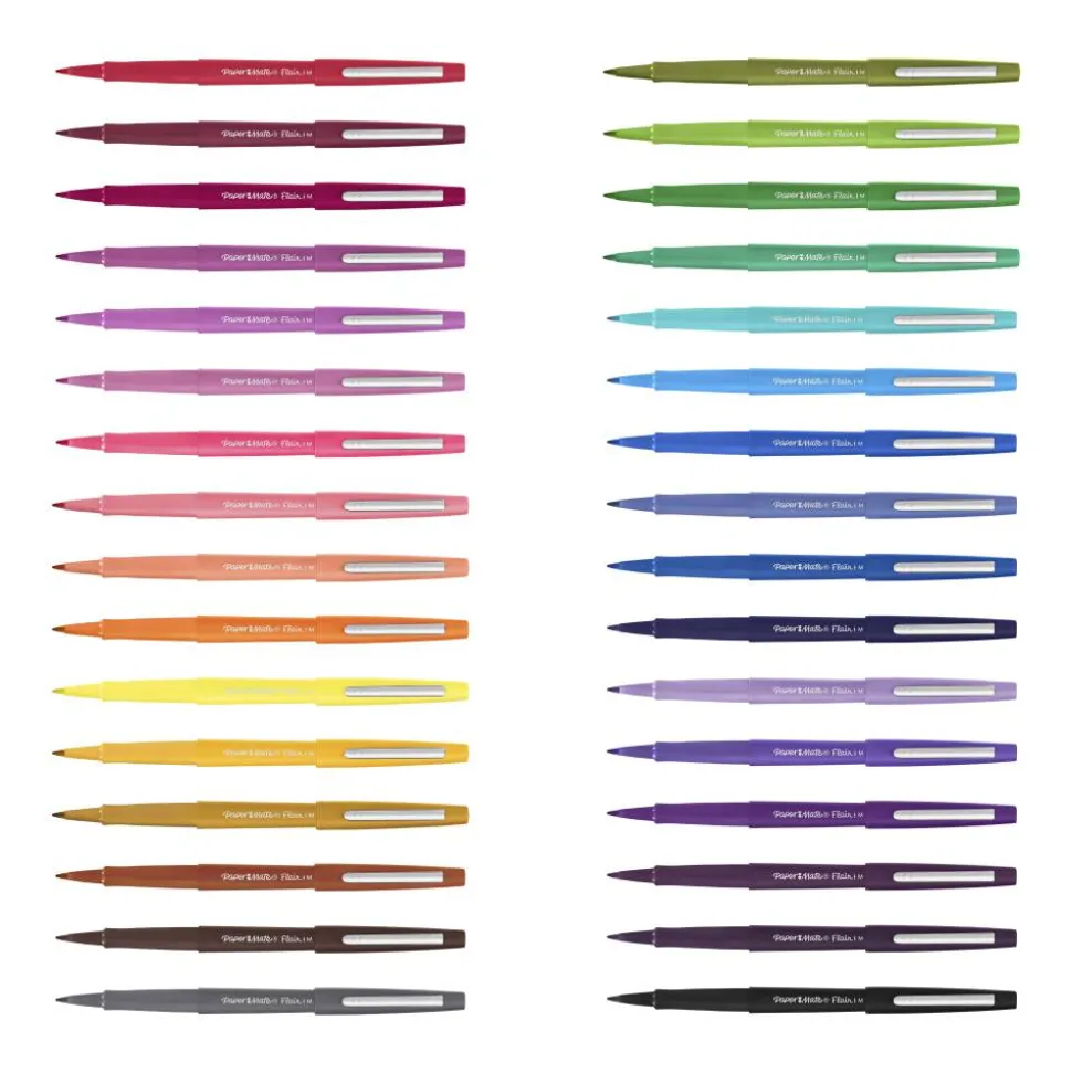 Paper Mate Flair Porous-Point Pens, Medium Point, 0.7 mm, Assorted Ink Colors, Pack Of 4 Pens