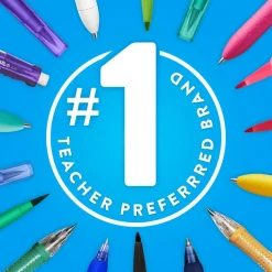 Paper Mate Flair Porous-Point Pens, Medium Point, 0.7 mm, Blue Barrel, Blue Ink, Pack Of 12