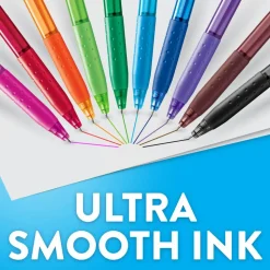 Paper Mate InkJoy 300 RT Retractable Pens, Medium Point, 1.0 mm, Translucent Black Barrels, Black Ink, Pack Of 12