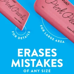 Paper Mate Pink Pearl Erasers, Large, Box Of 12