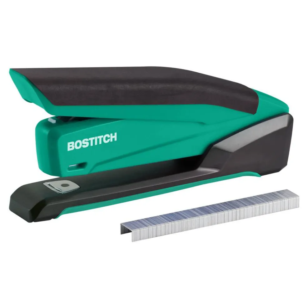 PaperPro InPower Spring-Powered Desktop Stapler With Antimicrobial Protection, 20 Sheets Capacity, Assorted Colors