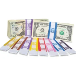 PAP-R Currency Straps, Deep Purple, $50.00, Pack Of 1,000