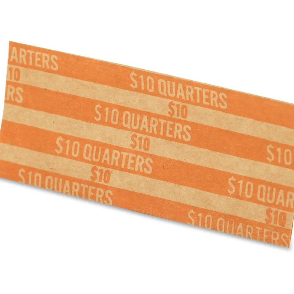 PAP-R Flat Coin Wrappers - Total $5.0 in 50 Coins of 10¢ Denomination - Heavy Duty - Paper - Green, 1000/Pack