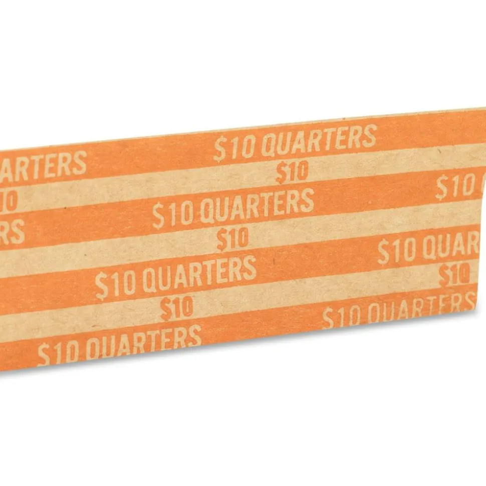 PAP-R Flat Coin Wrappers - Total $5.0 in 50 Coins of 10¢ Denomination - Heavy Duty - Paper - Green, 1000/Pack