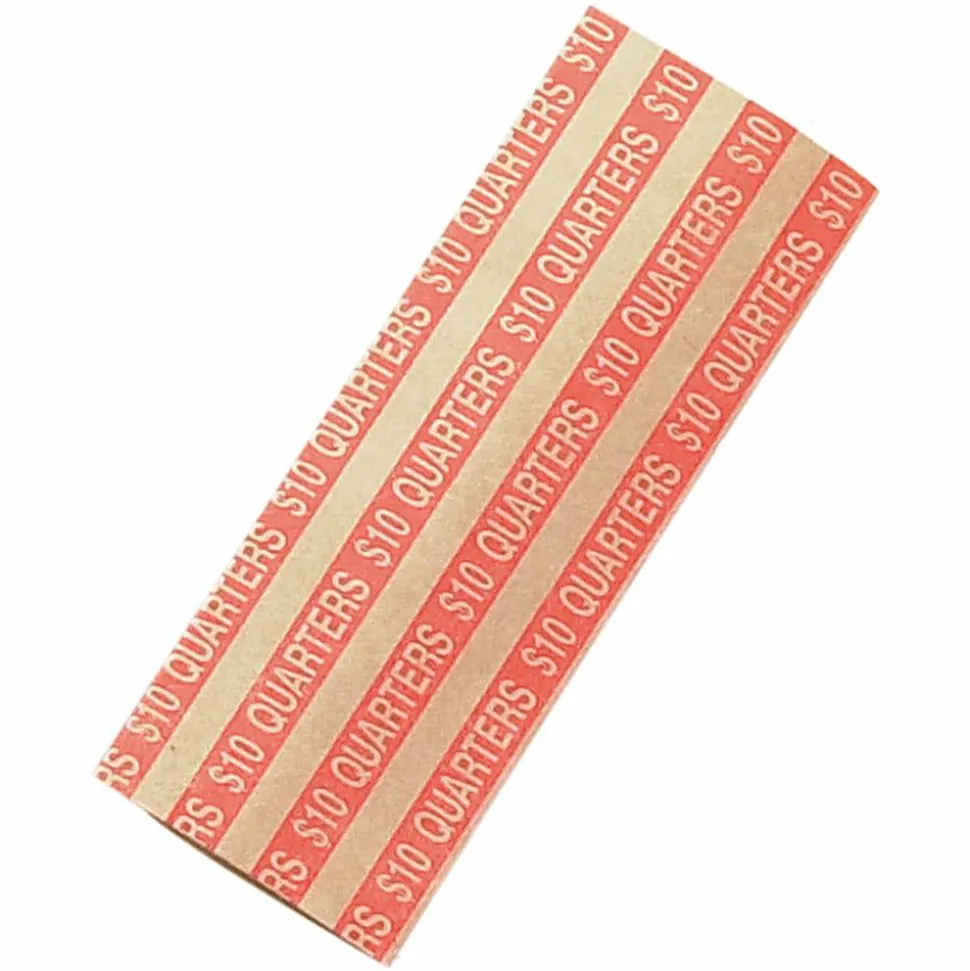 PAP-R Flat Coin Wrappers - Total $5.0 in 50 Coins of 10¢ Denomination - Heavy Duty - Paper - Green, 1000/Pack