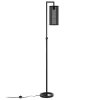 Parthen 69.5" Tall Floor Lamp with Metal Mesh Shade in Blackened Bronze/Blackened Bronze