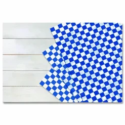 Paterson Grease-Resistant Food Wrap, 12 x 12, Blue Check, 5,000/Carton