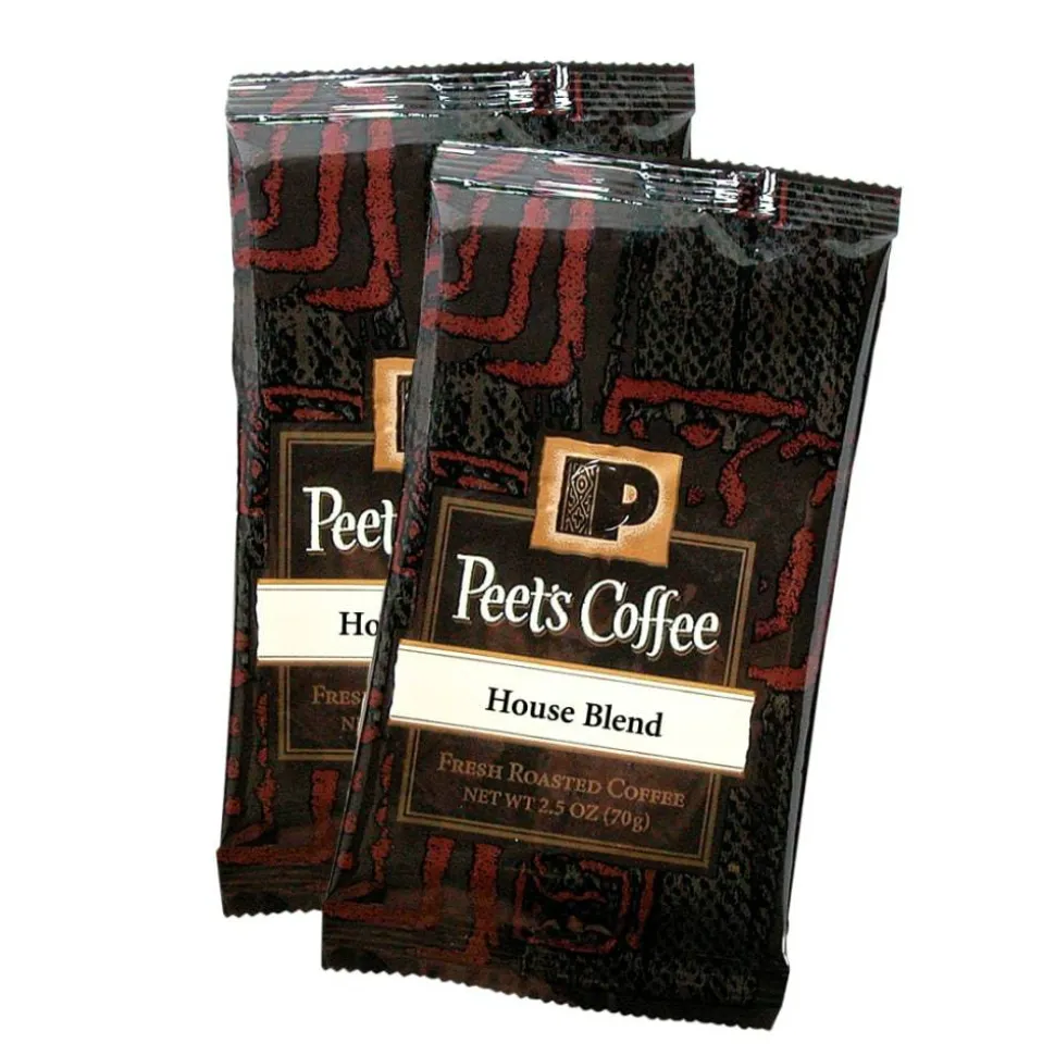 Peet's Coffee & Tea Coffee Portion Packs, House Blend, Dark Roast, Pack Makes 8 Cups, 18 Packs/Box