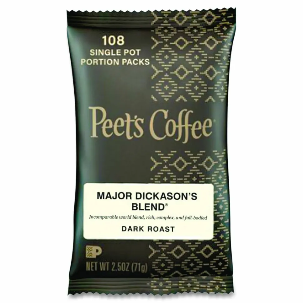 Peet's Coffee & Tea Coffee Portion Packs, Major Dickason's Blend, Dark Roast, 2.5 oz, 18 Portion Packs