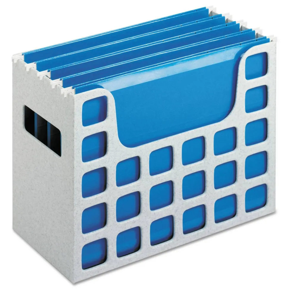 Pendaflex Desktop File With Hanging Folders, Letter Size, 6" Long, Granite