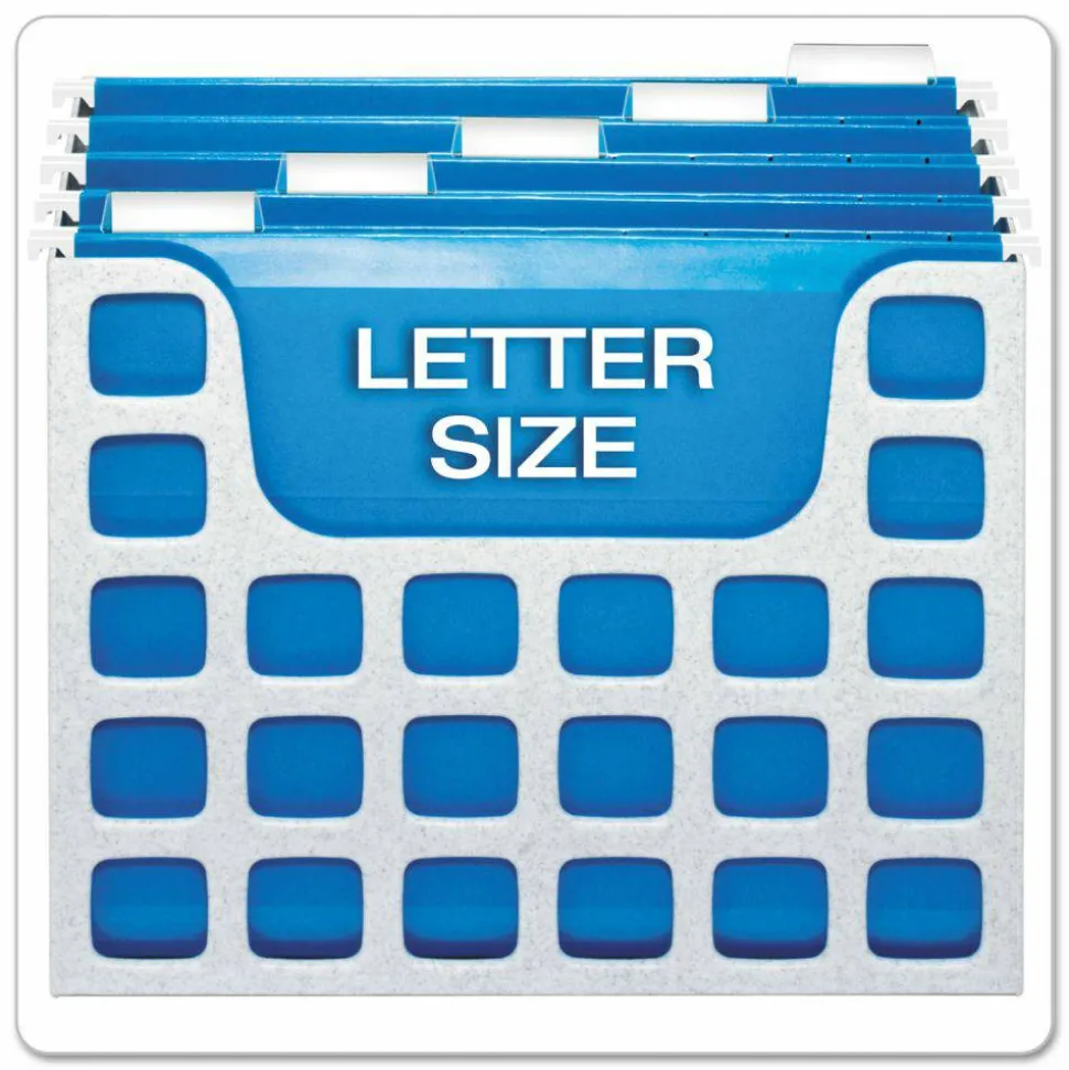 Pendaflex Desktop File With Hanging Folders, Letter Size, 6" Long, Granite