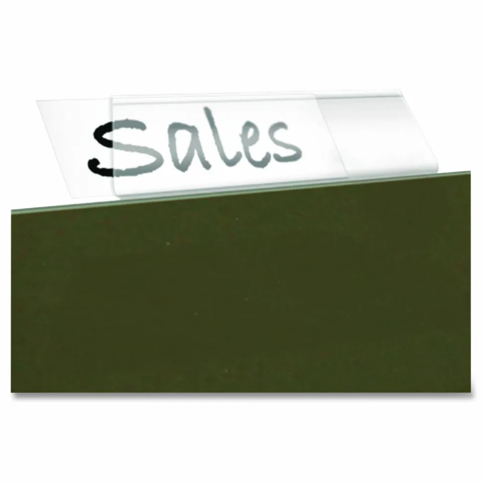 Pendaflex Hanging File Folder Plastic Tabs, Clear, Pack Of 25