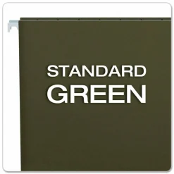 Pendaflex Hanging Folders, Legal Size, 100% Recycled, Standard Green, Box Of 25 Folders