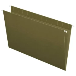 Pendaflex Hanging Folders, Legal Size, 100% Recycled, Standard Green, Box Of 25 Folders