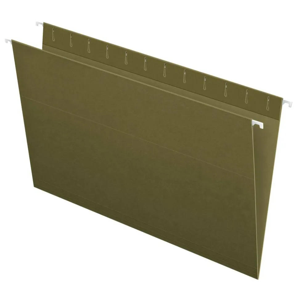 Pendaflex Hanging Folders, Legal Size, 100% Recycled, Standard Green, Box Of 25 Folders