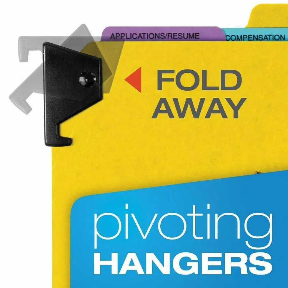 Pendaflex Hanging Style Personnel Folder, 9 1/2" x 11 3/4", 2" Expansion, Yellow