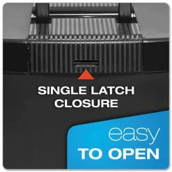 Pendaflex Portable Letter Size File Box, Letter Files, 13.5" x 10.25" x 10.88", Black