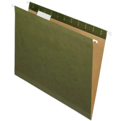 Pendaflex Premium Reinforced Hanging File Folders With Tabs, Letter Size, Standard Green, Pack Of 25 Folders