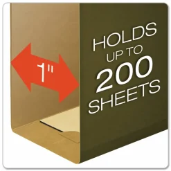 Pendaflex Premium Reinforced Extra-Capacity Hanging Folders, 1" Expansion, Legal Size, Green, Pack Of 25