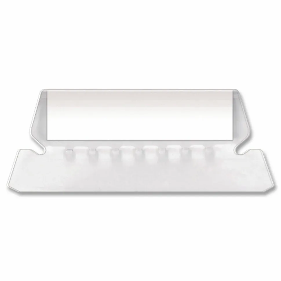 Pendaflex Soft Flexible Color Tabs, 3 1/2", 1/3 Cut, Clear, Pack Of 25