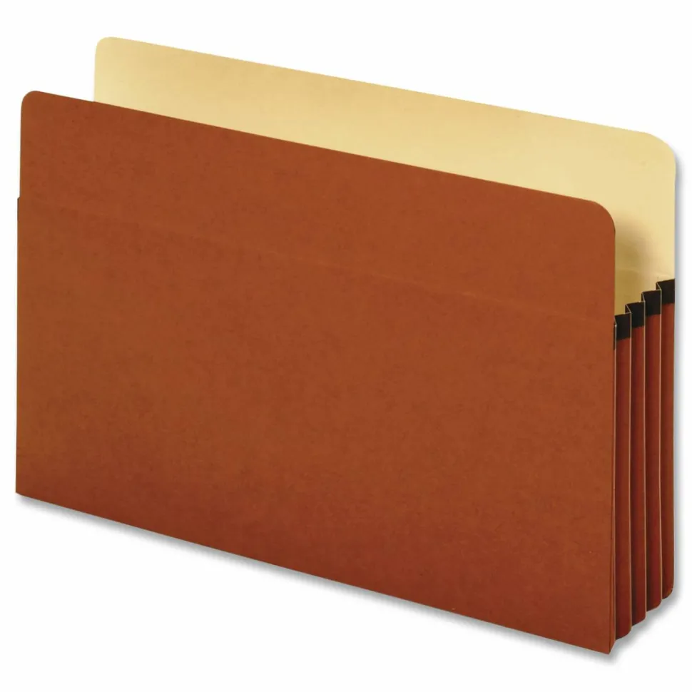 Pendaflex Standard Expanding File Pockets, 3.5" Expansion, Legal Size, Redrope, 25/Box