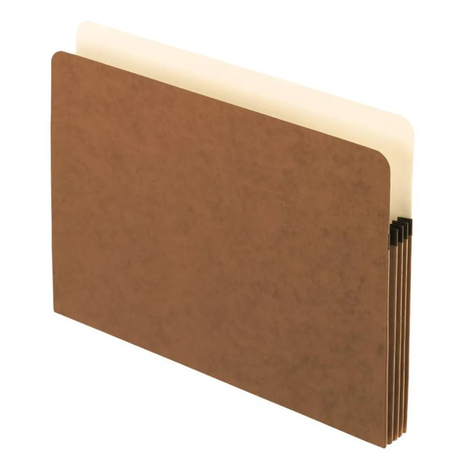 Pendaflex Standard Expanding File Pockets, 3.5" Expansion, Letter Size, Redrope, 25/Box