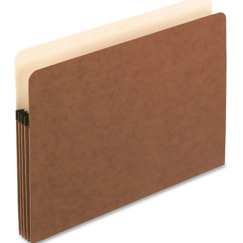 Pendaflex Standard Expanding File Pockets, 3.5" Expansion, Letter Size, Redrope, 25/Box
