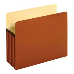 Pendaflex Standard Expanding File Pockets, 5.25" Expansion, Letter Size, Redrope, 10/Box