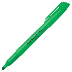 Pen-Style Highlighters, Chisel Tip, 100% Recycled Plastic Barrel, Assorted Colors, Pack Of 36