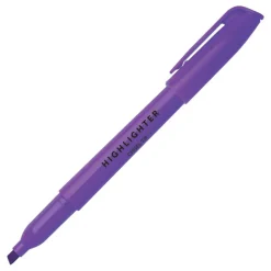 Pen-Style Highlighters, Chisel Tip, 100% Recycled Plastic Barrel, Assorted Colors, Pack Of 36