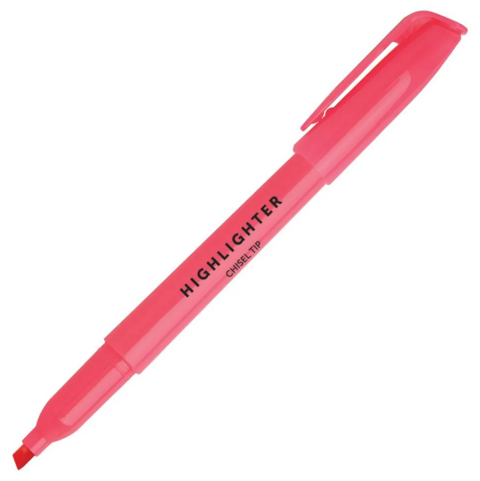 Pen-Style Highlighters, Chisel Tip, 100% Recycled Plastic Barrel, Assorted Colors, Pack Of 36
