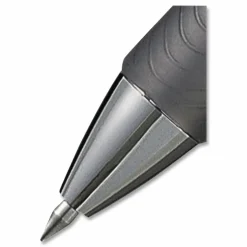 Pentel EnerGel Retractable Liquid Gel Pens, Medium Point, 0.7 mm, Silver Barrel, Black Ink, Pack Of 12