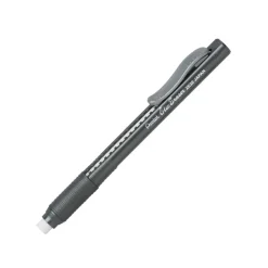 Pentel Rubber Grip Clic Eraser - Lead Pencil - Refillable - Pen - Retractable, Latex-free Grip, Ghost Resistant, Pocket Clip - 1Each - Black