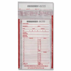 PermaLOK Deposit Bag, Plastic, 5.75" x 3" x 8.75", Clear, 1,000/Carton