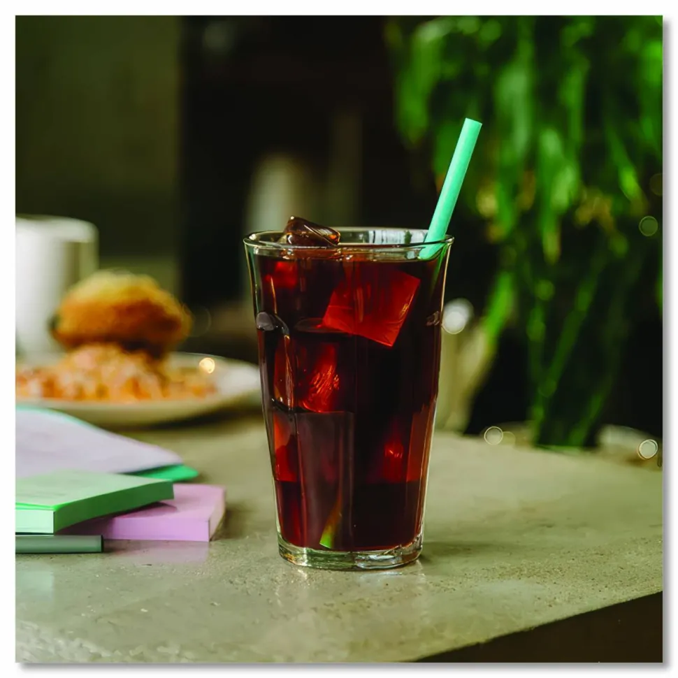 phade Stir Straws, 7-3/4", Ocean Blue, 375 Straws Per Box, Carton Of 10 Boxes