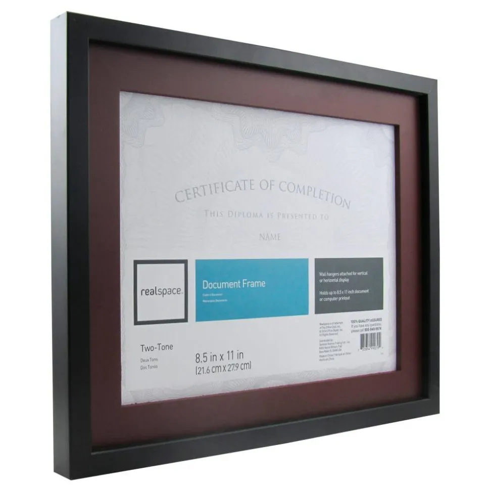Photo/Document Frame, Gallery, 11" x 14" With Mat, Black/Brown