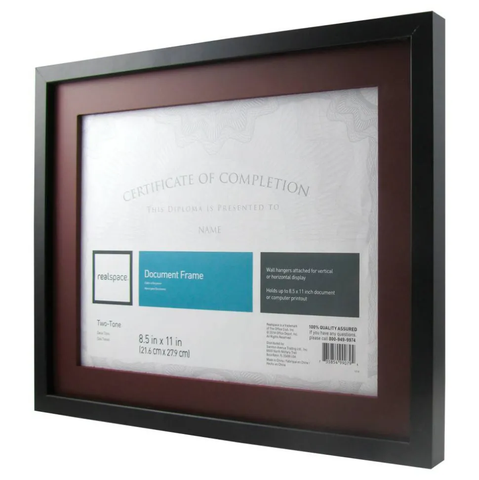 Photo/Document Frame, Gallery, 11" x 14" With Mat, Black/Brown