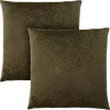 Pillows, Set Of 2, 18 X 18 Square, Insert Included, Decorative Throw, Accent, Sofa, Couch, Bedroom, Green Hypoallergenic Polyester, Modern